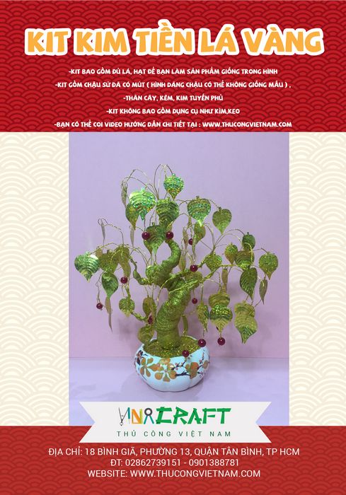 Kit kim tiền lá vàng